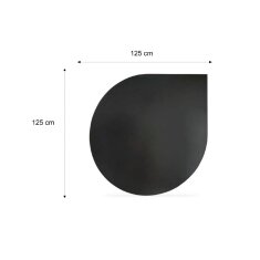 Valo Stahlbodenplatte Tropfenform 1250 x 1250 mm,...