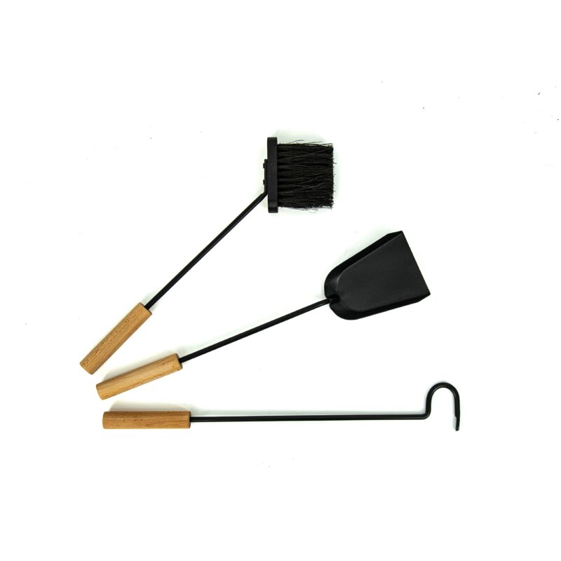 Valo Kaminbesteck Bergen, 3- teilig , Schwarz