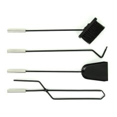 Valo Kaminbesteck Kopenhagen, 4-teilig, Schwarz