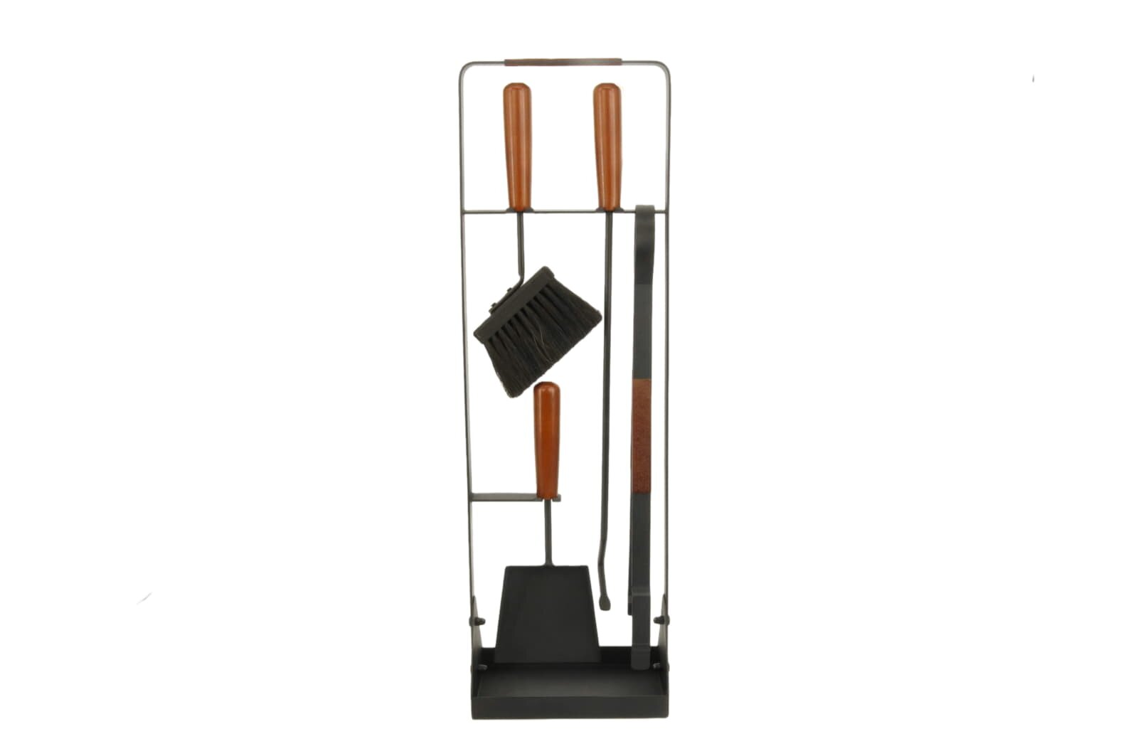 Valo INSPIRE Kaminbesteck Arvi, 4-teilig mit Holzdetails - schwarz