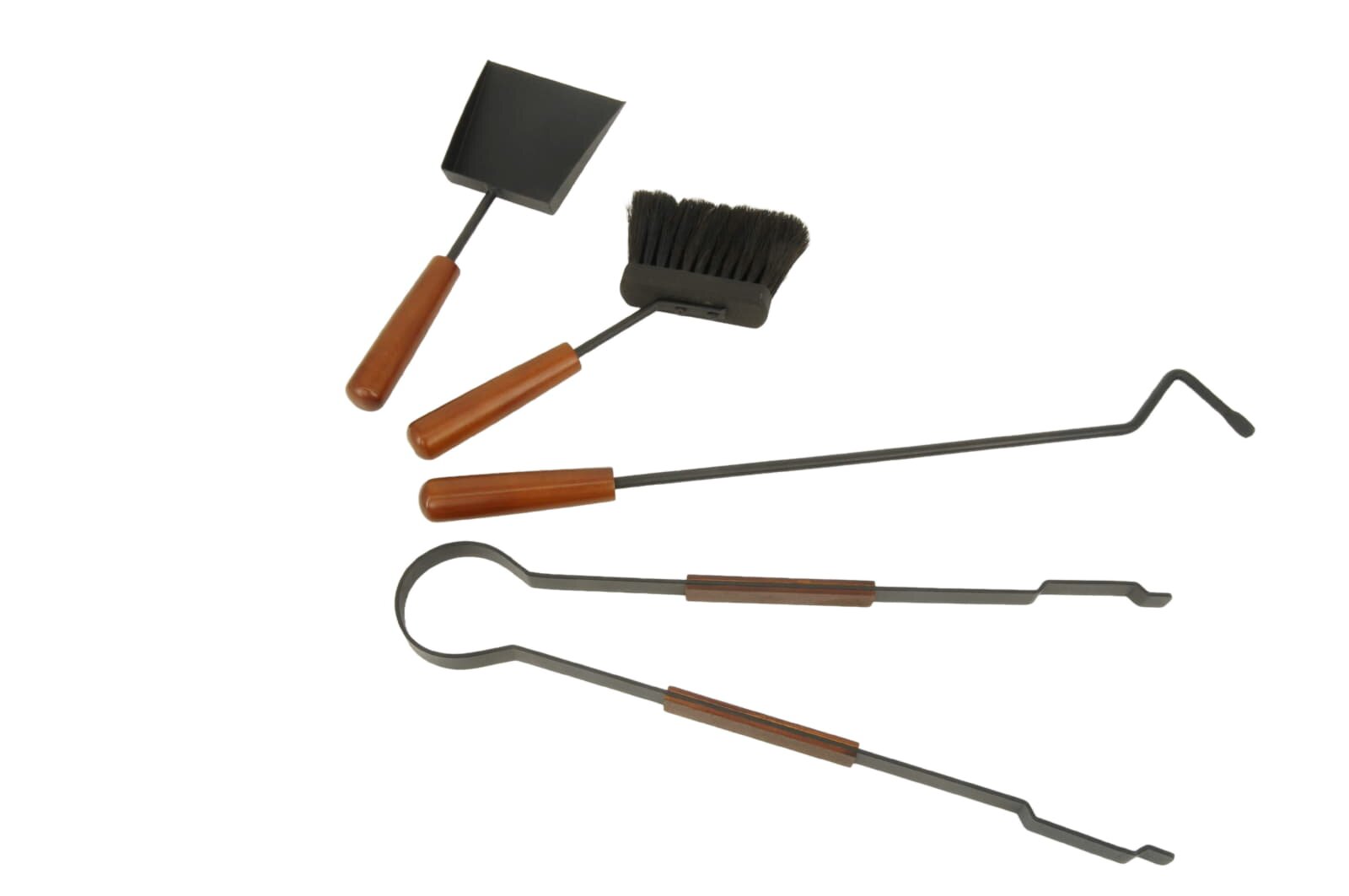 Valo INSPIRE Kaminbesteck Arvi, 4-teilig mit Holzdetails - schwarz