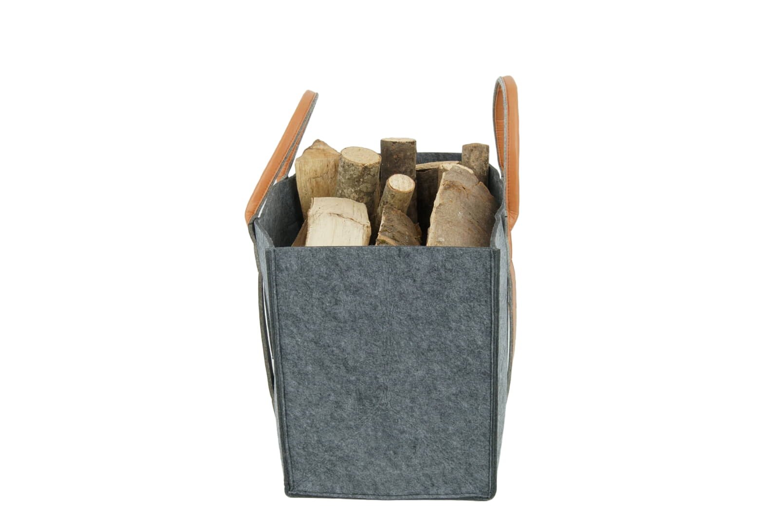 Valo INSPIRE Filztasche Niva, faltbar, vegane Lederhenkel - Dunkelgrau