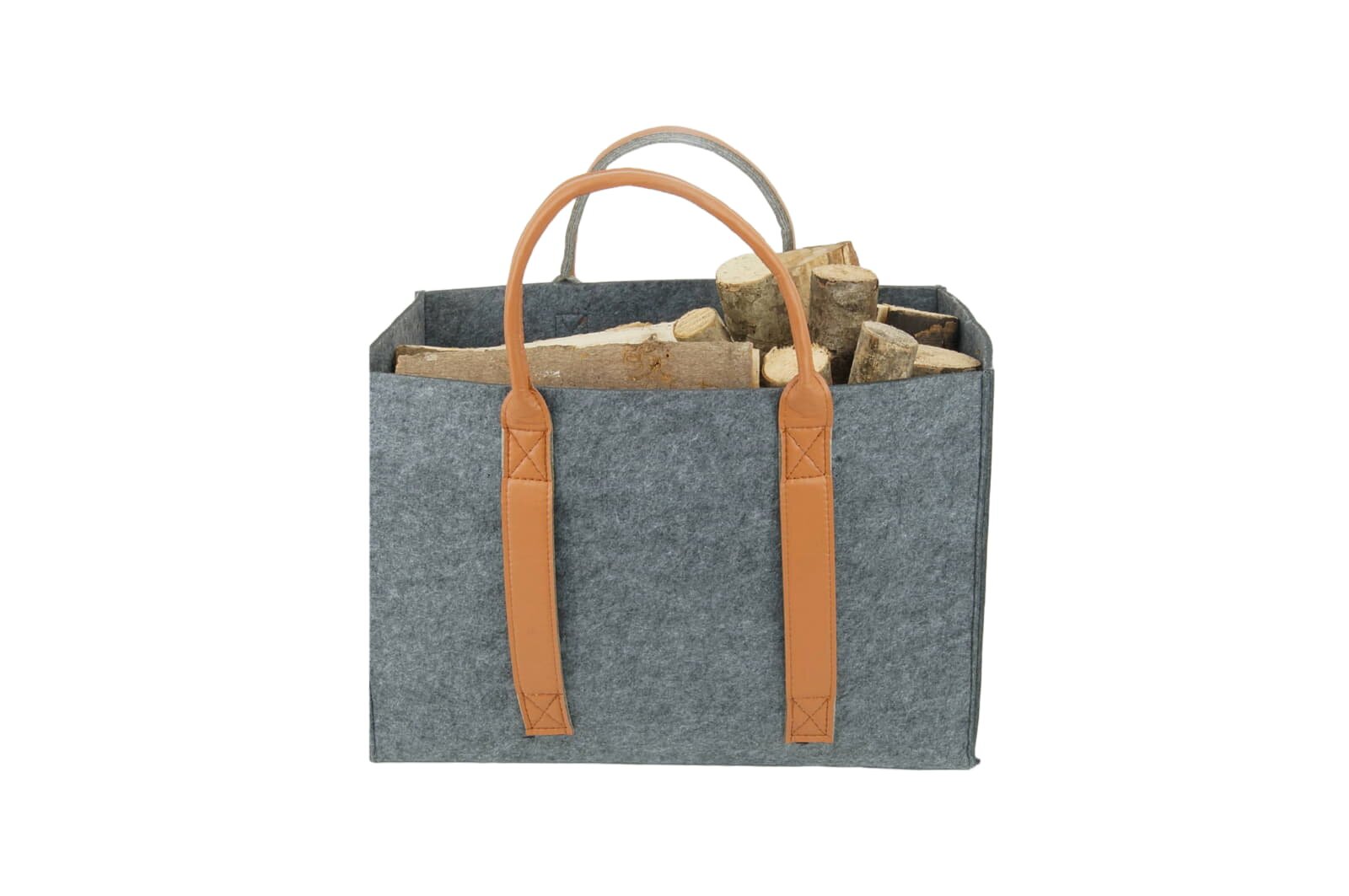 Valo INSPIRE Filztasche Niva, faltbar, vegane Lederhenkel - Dunkelgrau