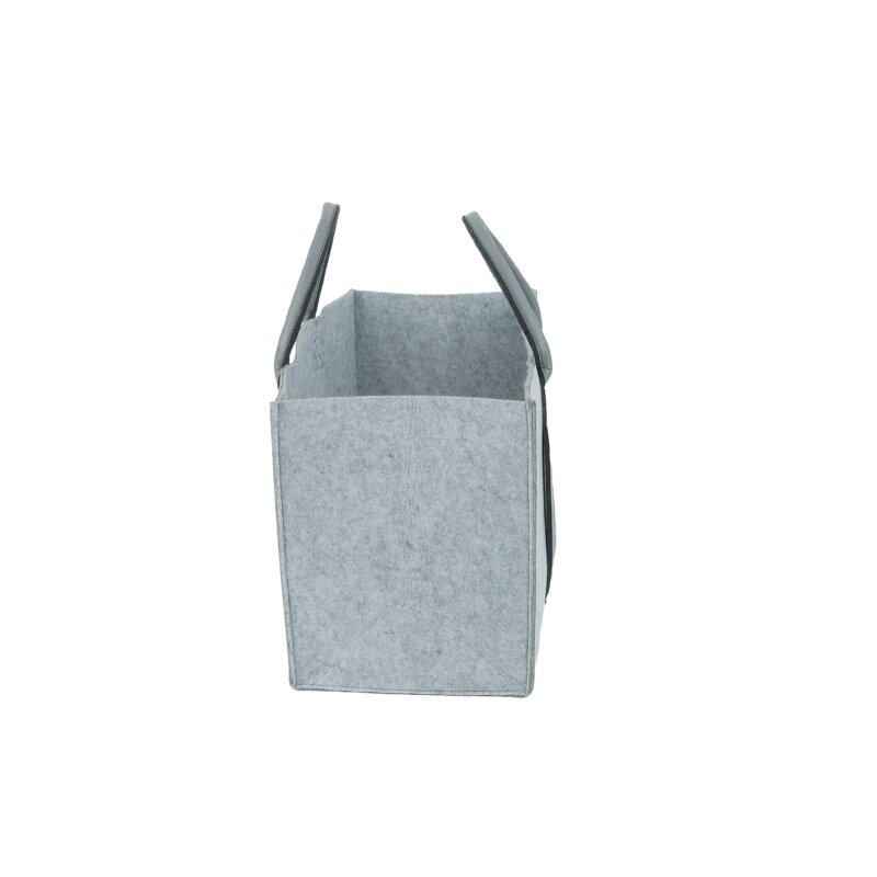 Valo INSPIRE Filztasche Niva, faltbar, vegane Lederhenkel - Hellgrau