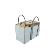 Valo INSPIRE Filztasche Niva, faltbar, vegane Lederhenkel - Hellgrau