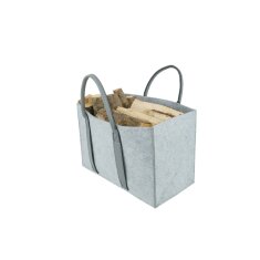 Valo INSPIRE Filztasche Niva, faltbar, vegane Lederhenkel - Hellgrau