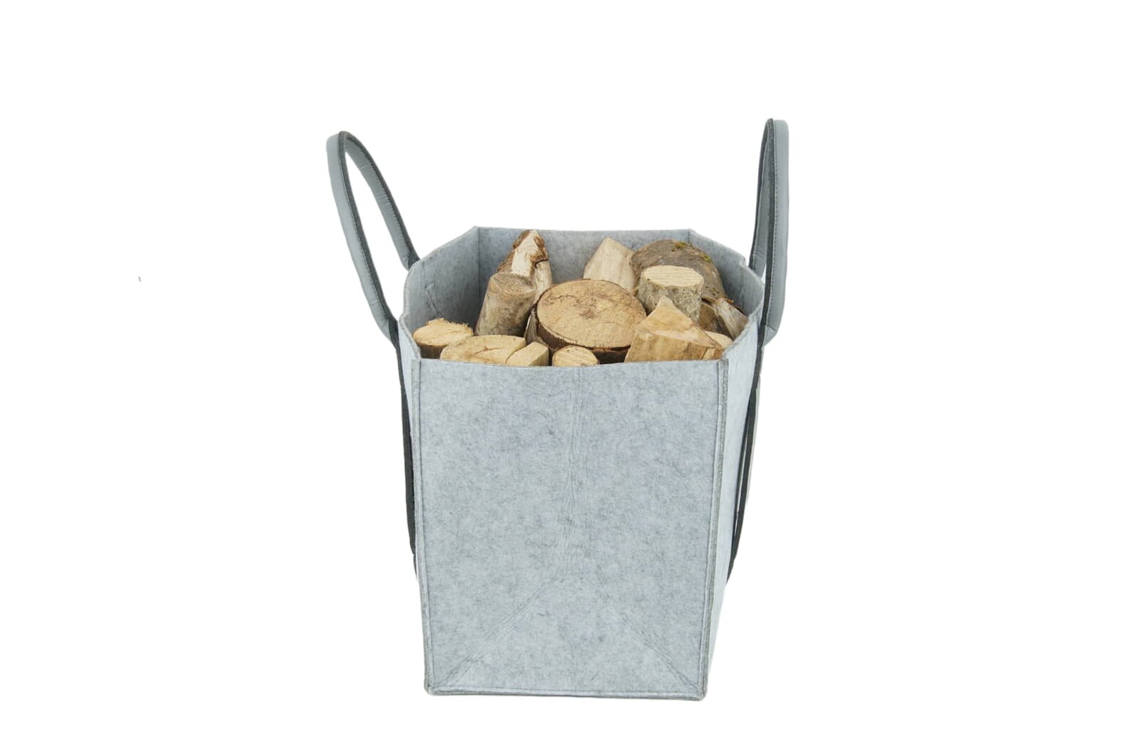 Valo INSPIRE Filztasche Niva, faltbar, vegane Lederhenkel - Hellgrau