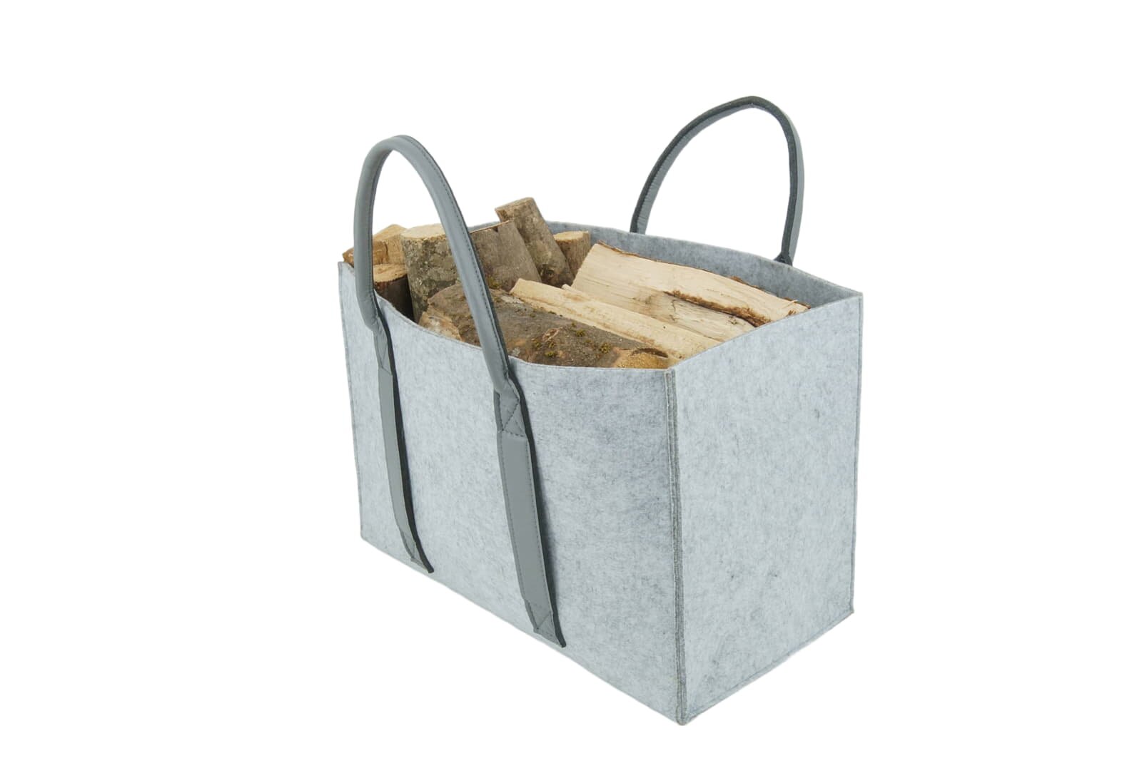 Valo INSPIRE Filztasche Niva, faltbar, vegane Lederhenkel - Hellgrau