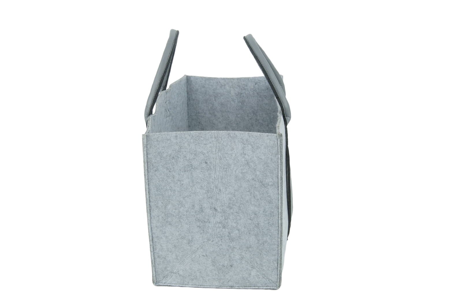 Valo INSPIRE Filztasche Niva, faltbar, vegane Lederhenkel - Hellgrau