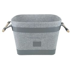 Valo INSPIRE Filzkorb Runa, vegane Lederdetails am Boden...