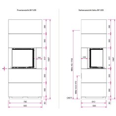 Kaminbausatz Camina S17 - 5 kW - Speicherkamin - Designbeton-AUSSTELLUNGSSTÜCK