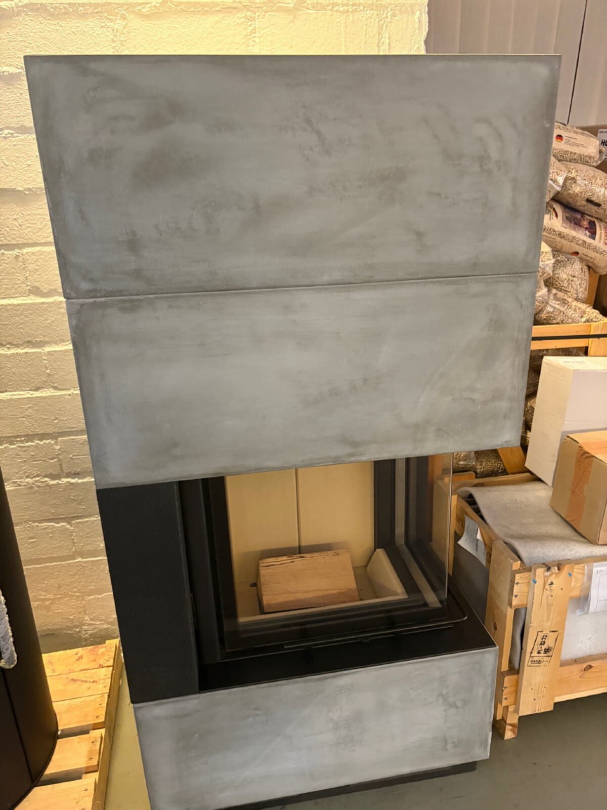 Kaminbausatz Camina S17 - 5 kW - Speicherkamin - Designbeton-AUSSTELLUNGSSTÜCK