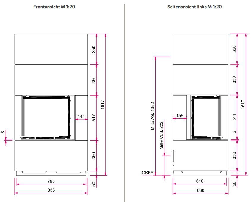 Kaminbausatz Camina S17 - 5 kW - Speicherkamin - Designbeton-AUSSTELLUNGSSTÜCK