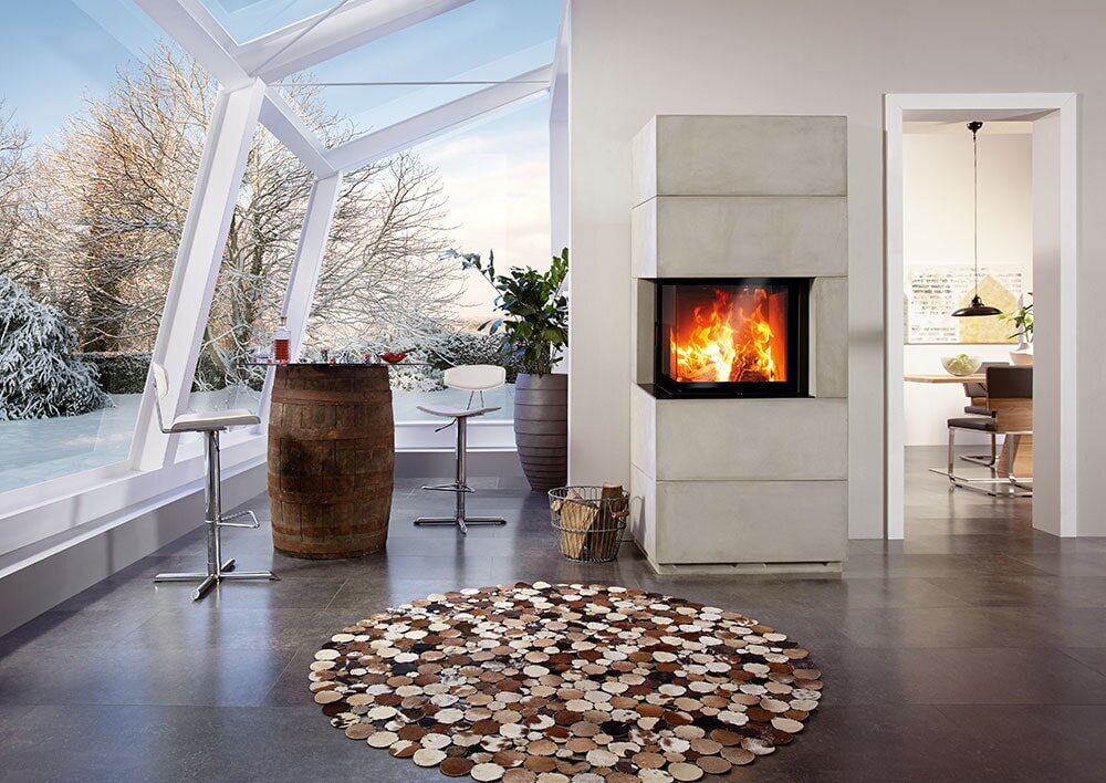 Kaminbausatz Camina S17 - 5 kW - Speicherkamin - Designbeton-AUSSTELLUNGSSTÜCK