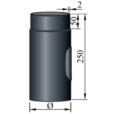 Rauchrohr mit Reinigungsöffnung Ø160 x 250 x...