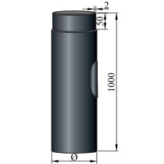 Rauchrohr mit Reinigungsöffnung Ø200 x 1000 x...