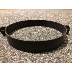 Rohrschelle schwarz lackiert Ø 180 mit Gewindestange