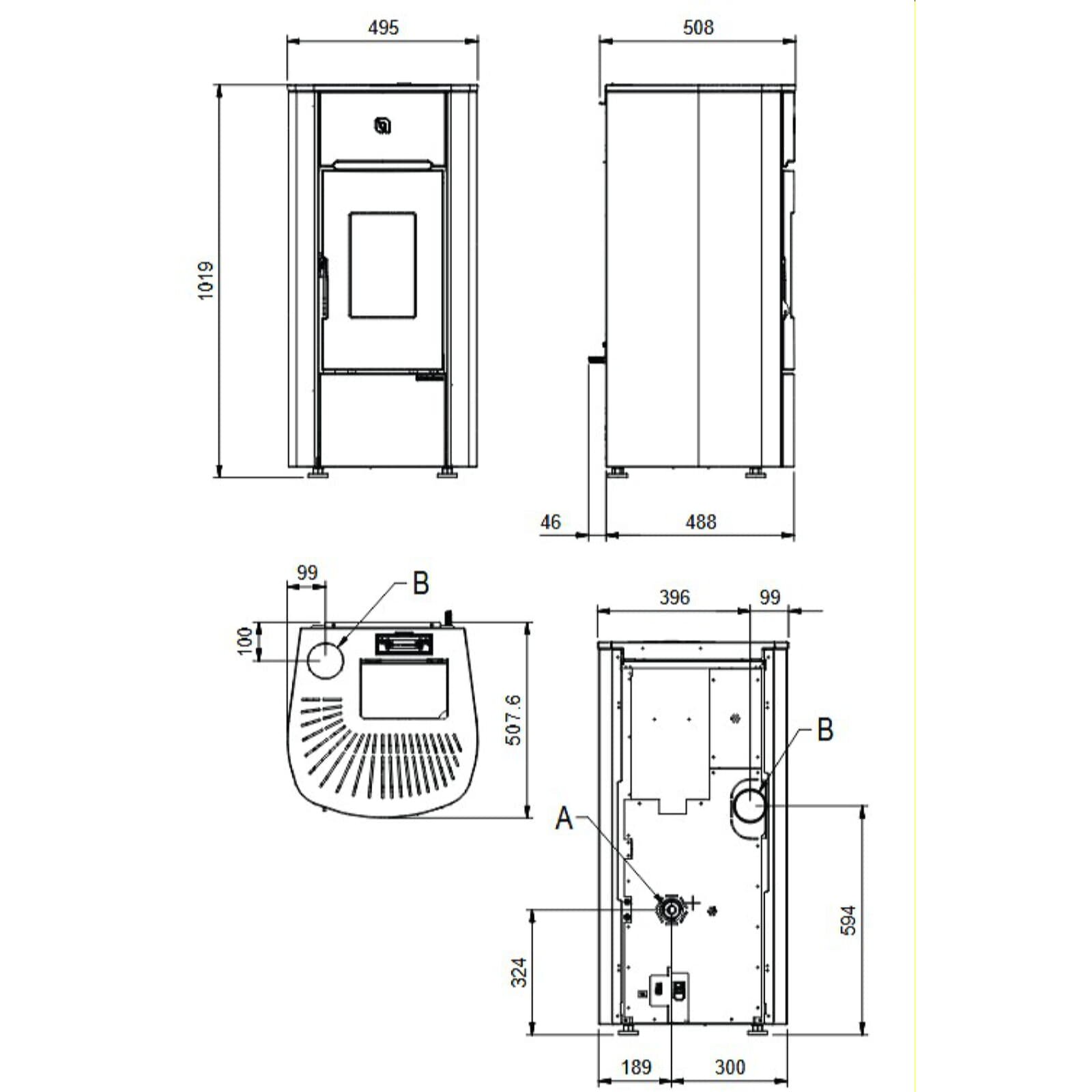 Pelletofen La Nordica Extraflame Mariella - 7 kW