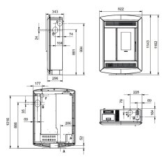 Pelletofen La Nordica Extraflame Souvenir Plus Lux 5.0 (kanalisierbar) - 10 kW
