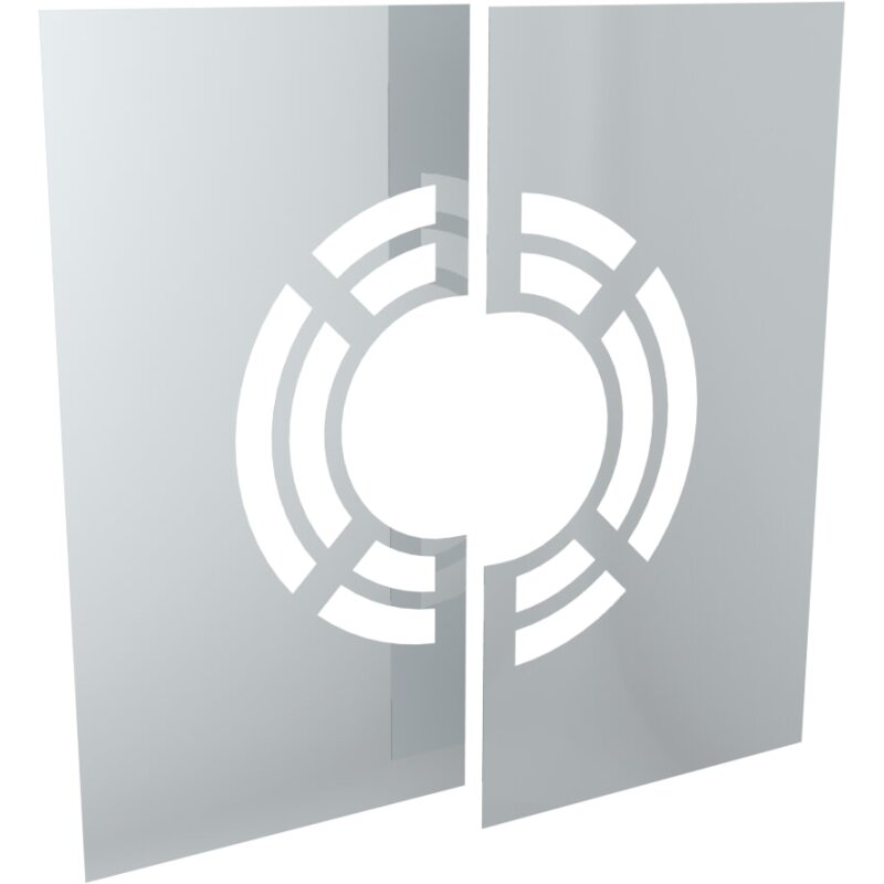 Deckenblende für Hinterlüftung, zweiteilig 0° - Ø 180 mm