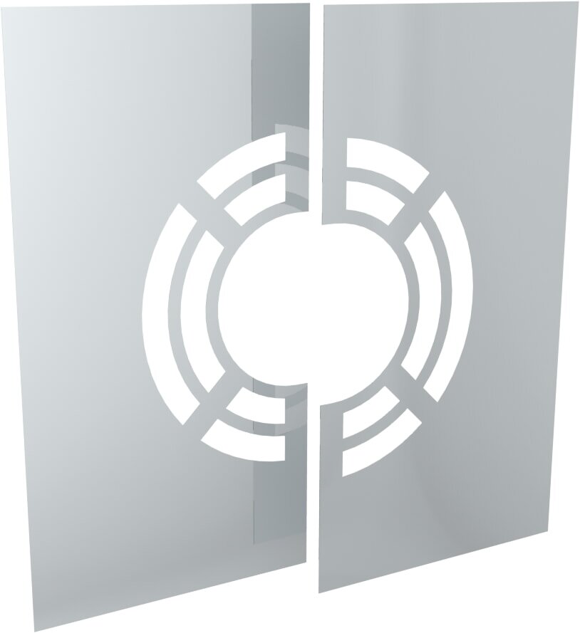 Deckenblende für Hinterlüftung, zweiteilig 0° - Ø 180 mm