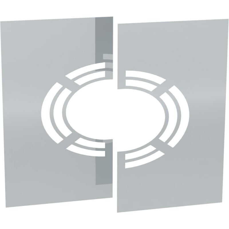 Deckenblende für Hinterlüftung, zweiteilig 1-65° - Ø 180 mm