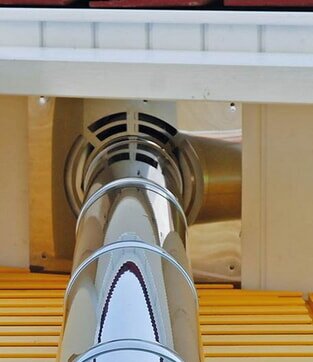 Deckenblende für Hinterlüftung, zweiteilig 1-65° - Ø 180 mm