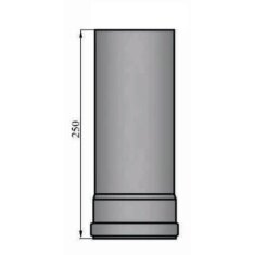 Pelletrauchrohr Ø 80 x 250 x 1,2 mm