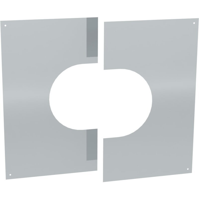 Wand-/ Deckenblende, zweiteilig variabel, 31°-45° - Ø 180 mm