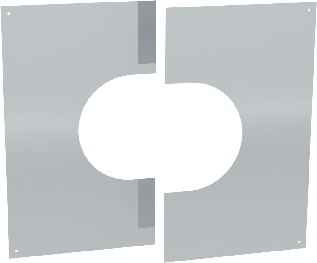Wand-/ Deckenblende, zweiteilig variabel, 31°-45° - Ø 180 mm