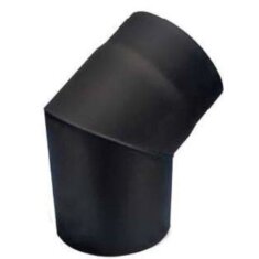 Rauchrohrbogen 45° Ø180 x 2 mm ohne Reinigungsöffnung, Farbe schwarz