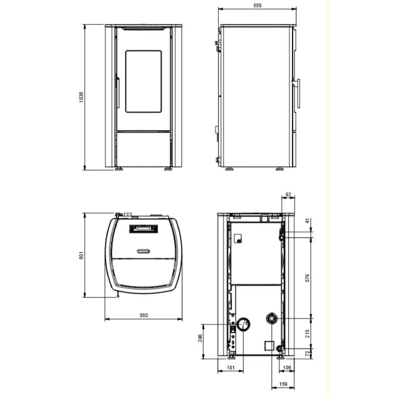 Pelletofen La Nordica Extraflame Marina Idro H11 - 14,8 kW