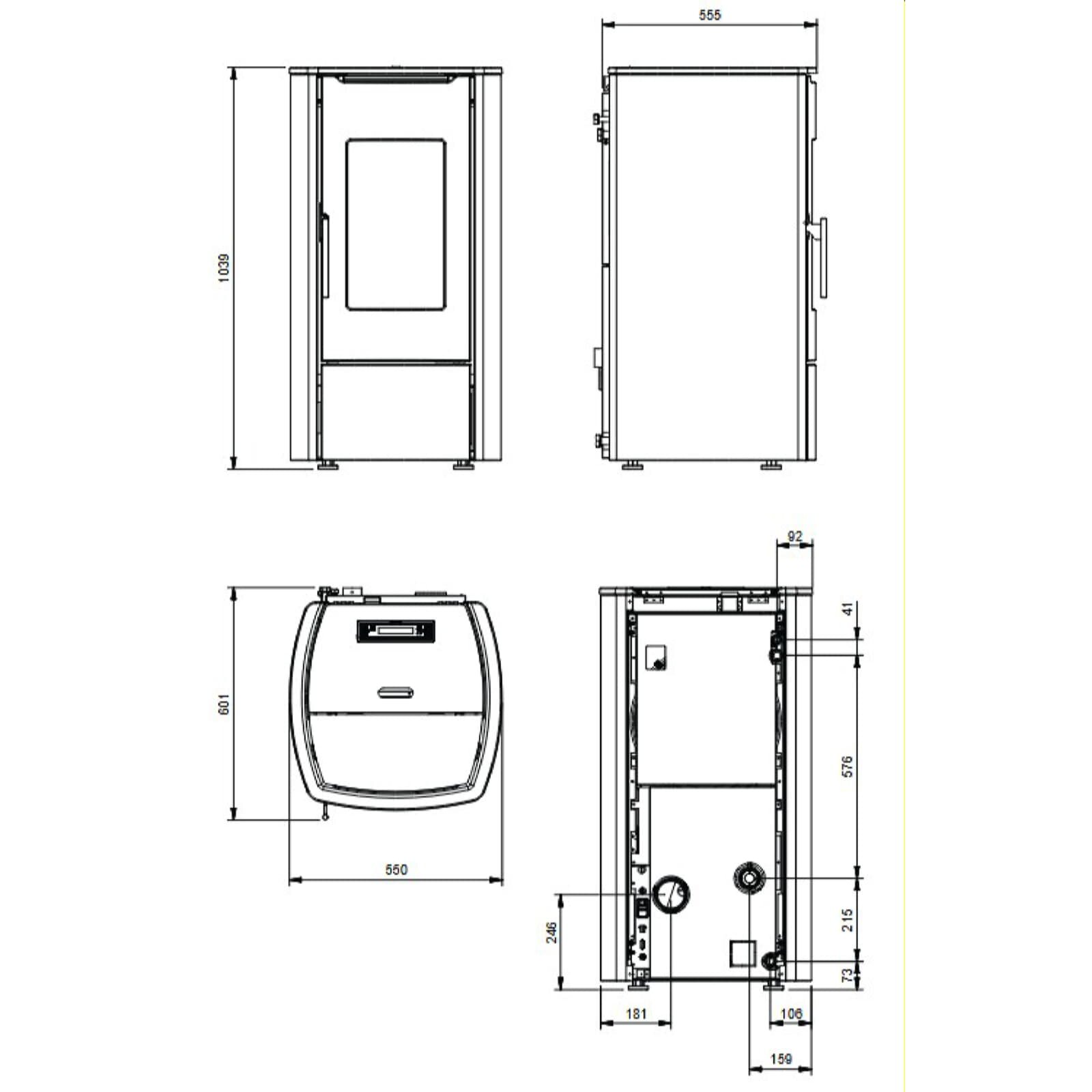 Pelletofen La Nordica Extraflame Marina Idro H11 - 14,8 kW