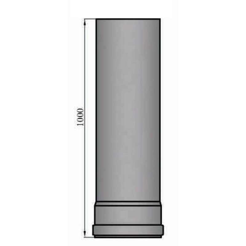 Pelletrauchrohr Ø 80 x 1000 x 1,2 mm