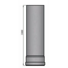 Pelletrauchrohr Ø 80 x 1000 x 1,2 mm