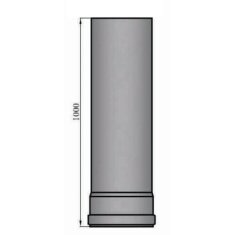 Pelletrauchrohr Ø 80 x 1000 x 1,2 mm