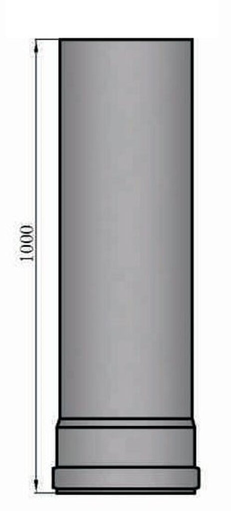 Pelletrauchrohr Ø 80 x 1000 x 1,2 mm