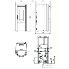 Pelletofen wasserf&uuml;hrend La Nordica Extraflame Costanza Idro 5.0 - 16 kW