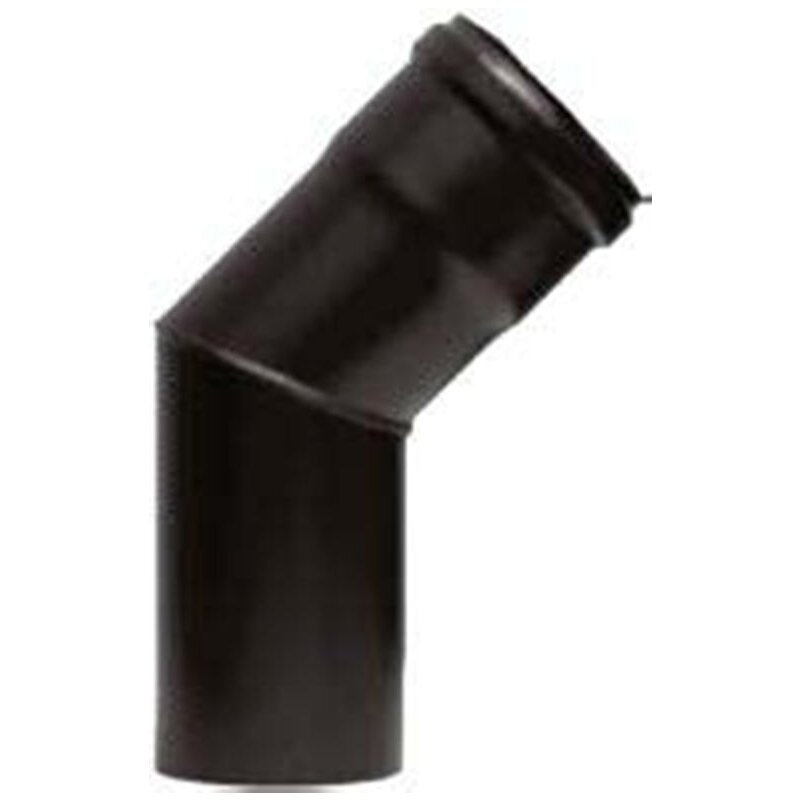 Pelletrauchrohrbogen 2-teilig 45° Ø 80 x 1,2 mm ohne Reinigungsöffnung