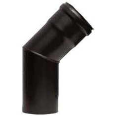 Pelletrauchrohrbogen 2-teilig 45° Ø 80 x 1,2 mm ohne Reinigungsöffnung