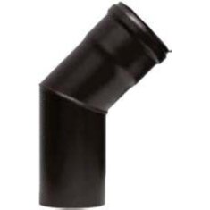 Pelletrauchrohrbogen 2-teilig 45° Ø 80 x 1,2 mm ohne Reinigungsöffnung