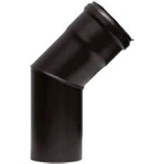 Pelletrauchrohrbogen 2-teilig 45° Ø 80 x 1,2 mm ohne Reinigungsöffnung