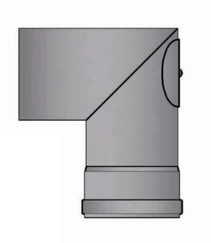 Pelletrauchrohrbogen 2-teilig 90° Ø 80 x 1,2 mm