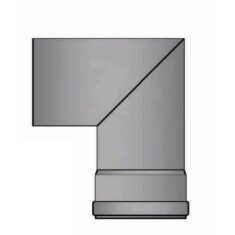 Pelletrauchrohrbogen 2-teilig 90° Ø 80 x 1,2 mm ohne Reinigungsöffnung