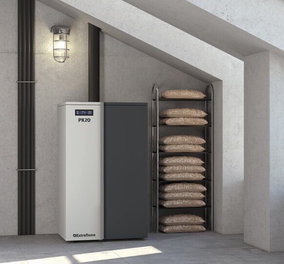 Pelletkessel wasserführend La Nordica Extraflame PK 20 - 20 kW