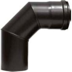 Pelletrauchrohrbogen 3-teilig 90° Ø 80 x 1,2 mm