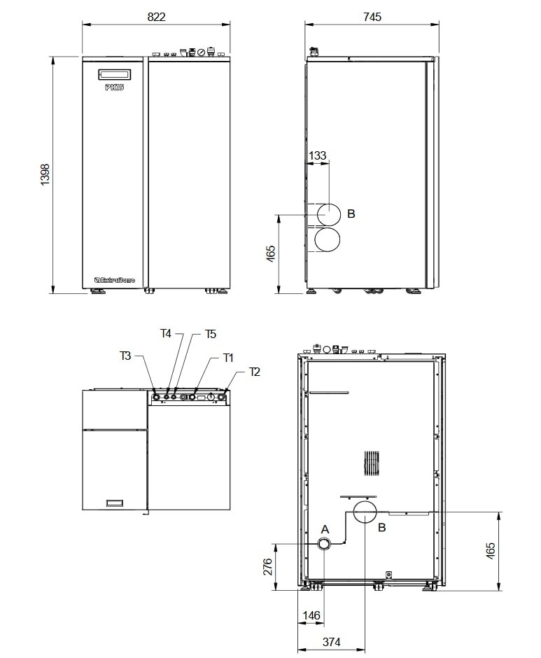 Pelletkessel wasserführend La Nordica Extraflame PK 30 - 30 kW