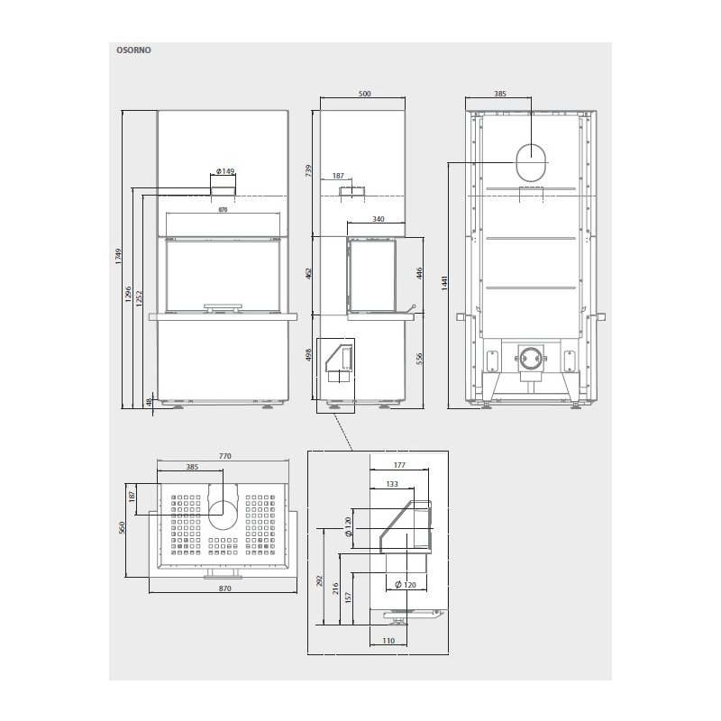 Kaminofen Bausatz Olsberg Osorno - 8 kW