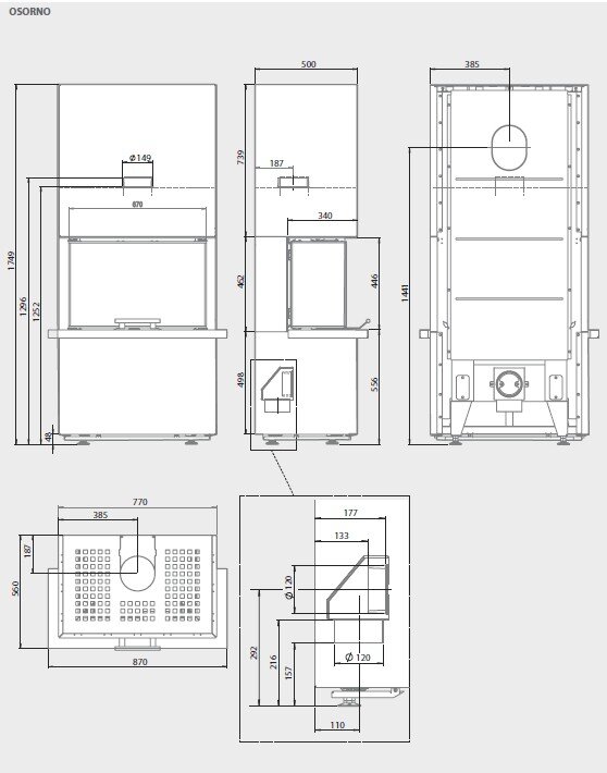 Kaminofen Bausatz Olsberg Osorno - 8 kW