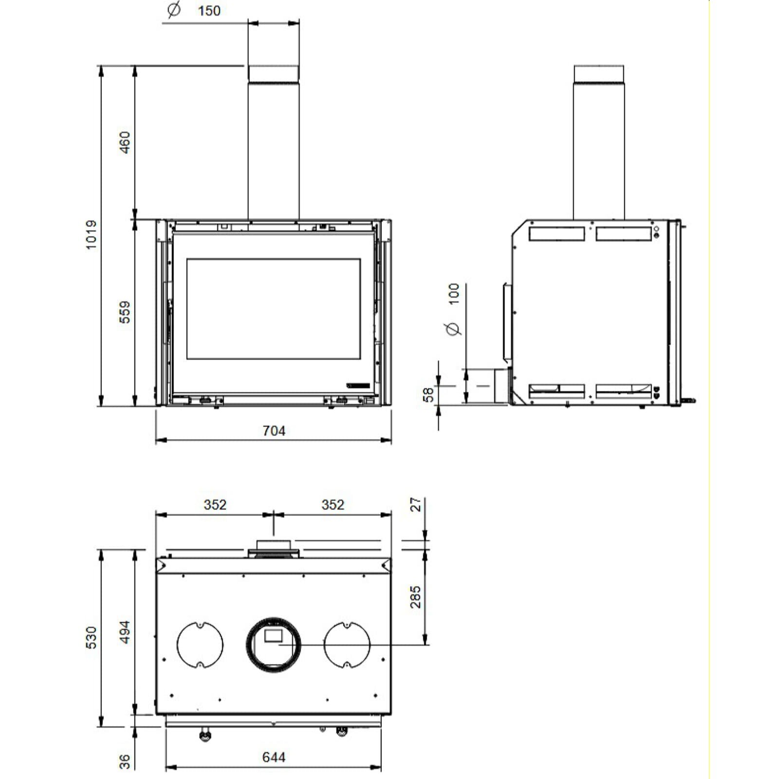 Kamineinsatz La Nordica Inserto 70 Eos - 8,5 kW